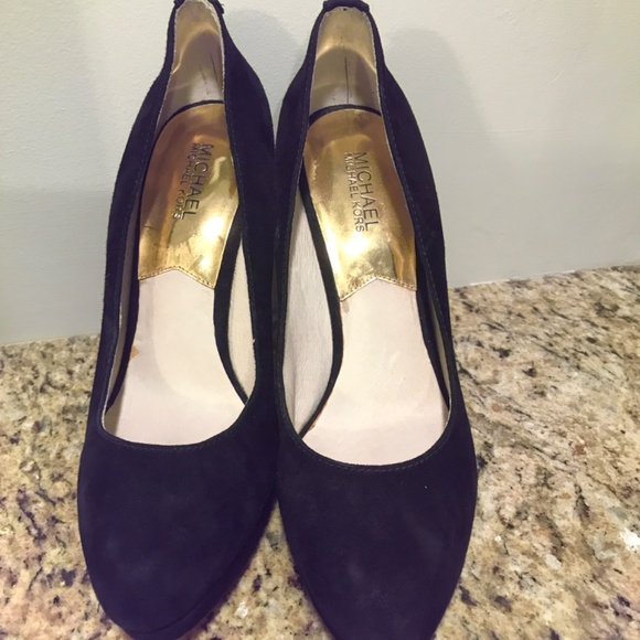 Michael Kors “York” black suede platform high heels - Picture 2 of 16